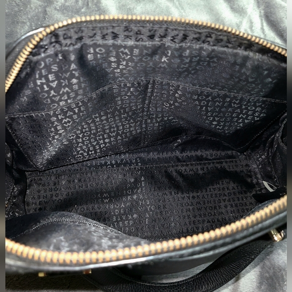 KATE SPADE-Kay Street Small Felix-Pebbled Leather Crossbody/Hand Bag Black - Picture 11 of 13